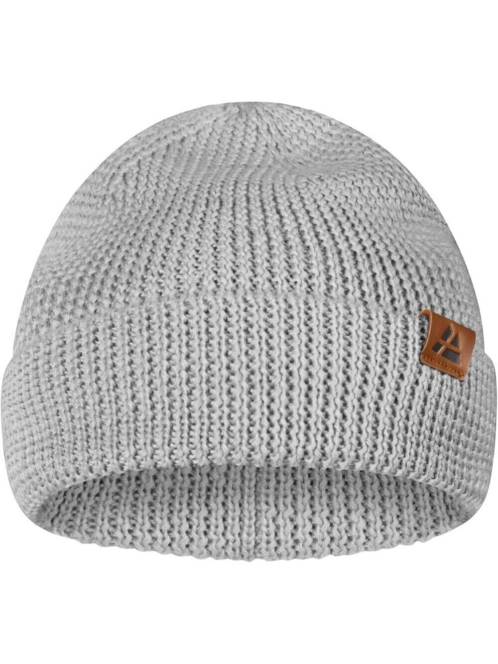Men's Light Grey Merino Wool Fitted Stretch Beanie Stretchy Fisherman Beanie Cap